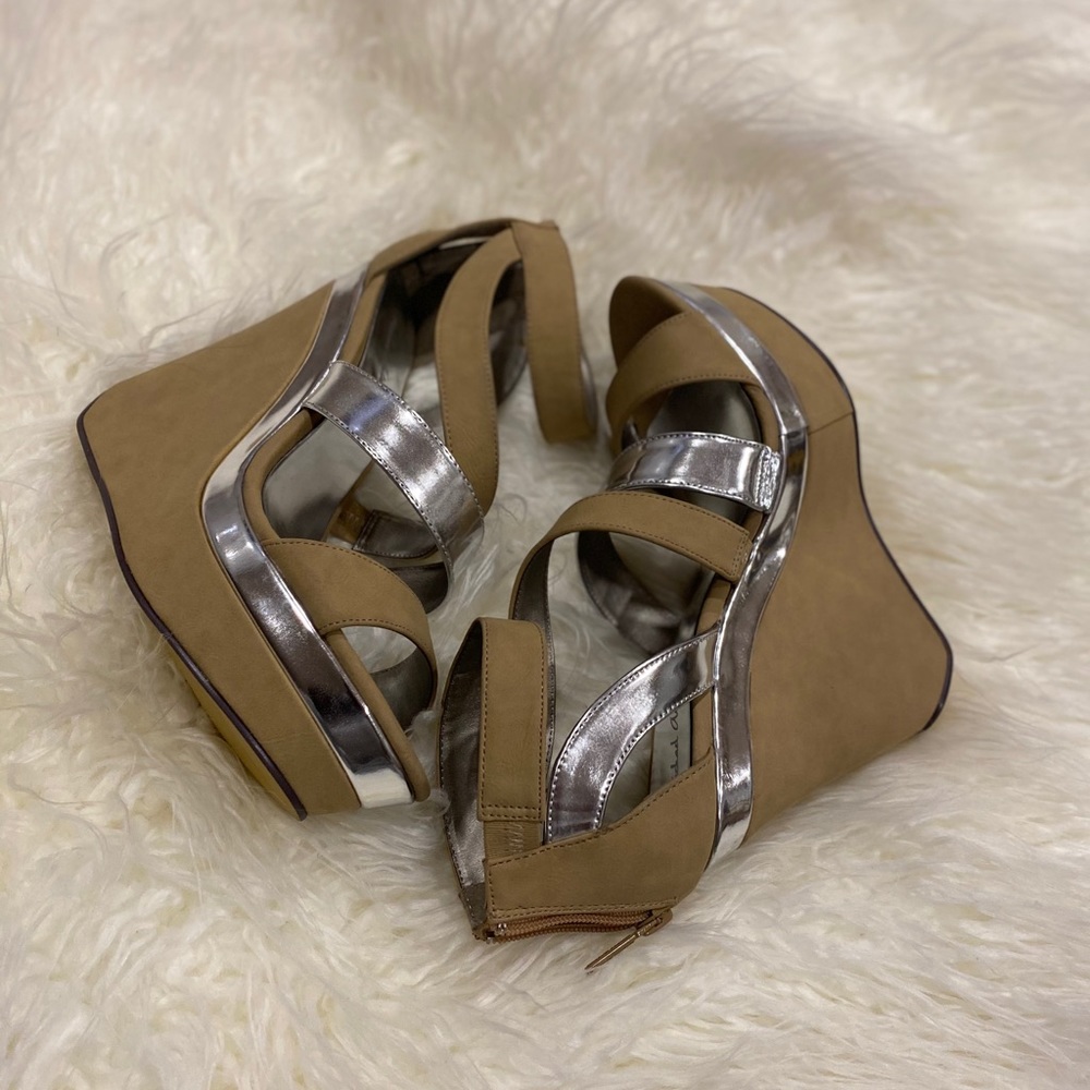 Platform wedge heels